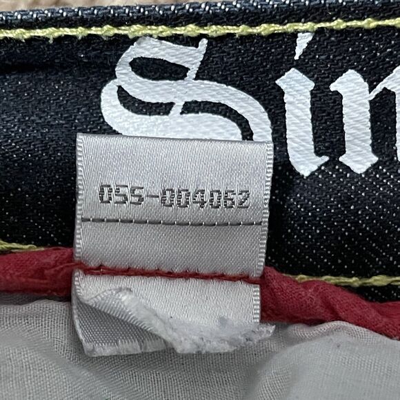 Coogi Jeans Mens 34x33 Dark Wash Baggy Embroidered Yellow Hornet Bee Y2K Hip Hop - Picture 11 of 15